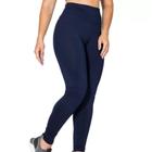 Legging Azul Feminino Suplex Premium Cós Alto Donna Martins