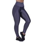 Legging fitness feminina cirrê 3d recortes cós alto poliamida orbis - Orbis Fitness