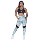 Legging fitness feminina cós alta bolso recortes uv50+ orbis - Orbis Fitness