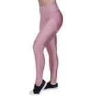 Legging Fitness Recortes Cirre Relevo Com Detalhes liso Brilho Orbis Rosê - Orbis Fitness