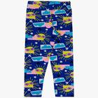 Legging Infantil Feminina Azul Royal Estampada