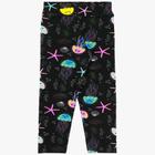 Legging Infantil Feminina Preta Estampada