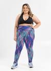 Legging Plus Size Estampada Geométrica de Suplex - Mannabela