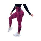 Leggings de Yoga com Cintura Alta Tie-Dye para Mulheres - Sem Costura e Push Up