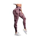 Leggings Femininas Cintura Alta Sem Costura Tie Dye - Fitness, Yoga e Levantamento de Glúteos