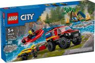 LEGO 60412 City Caminhão Bombeiros 4x4 com Barco de Resgate