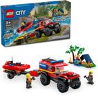 Lego Caminhao Dos Bombeiros 4X4 Com Barco De Resgate 60412