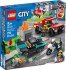 Lego City 295 Pçs Resgate Bombeiros e Perseguição de Polícia - 60319