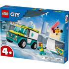 Lego city 60403 ambulancia de emergencia e snowboarder