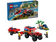 LEGO City Caminhão dos Bombeiros 4x4 com - Barco de Resgate 60412 301 Peças