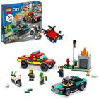 Lego City Resgate dos Bombeiros e Perseguição de Polícia 295pcs - 673419359085