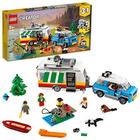 LEGO Creator 3 em 1 Caravan Family Holiday 31108 Kit de construção de brinquedos de férias para crianças que amam brincadeiras criativas e jogos de aventura de acampamento com bonecos de animais fofos (766 peças)