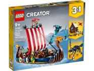 Lego Creator 3 em 1 - Navio Viking e a Serpente de Midgard 31132