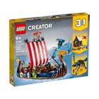 LEGO Creator - Navio Viking e a Serpente de Midgard - 1192 Peças - 31132