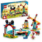 LEGO Disney Mickey and Friends Mickey, Minnie e Goofy's Fairground Fun 10778 Building Toy Set para crianças pré-escolares, meninas e meninos de 4 anos (184 peças)