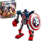 LEGO Marvel Avengers Clássico Capitão América Mech Armor 76168 Colecionável Captain America Shield Building Toy, Nova 2021 (121 Peças)