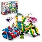 LEGO Marvel Spidey e seus amigos incríveis Homem-Aranha no Kit de Construção do Laboratório Doc Ock 10783 Playset de Super-Herói com Homem-Aranha, um Veículo e 2 Outras Minifiguras Presente para crianças de 4 anos (131 peças)