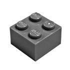 LEGO: Peças Cinza Escuro (Cinza Pedra Escuro) 2x2 Tijolo x50
