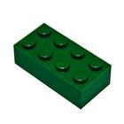 LEGO Peças: Tijolo 2x4 Verde Escuro (Verde Terra) x50