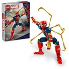 Lego super heroes marvel - figura de construção do homem-aranha de ferro - 76298