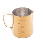 Leiteira Jarra Inox Pitcher Para Café Barista 350 Ml Dourada