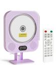 Leitor de CD Kozun Kpop, alto-falante Bluetooth com fio roxo, rádio FM