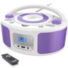 Leitor de CD portátil Boombox WIITHINK WTB-791Purple Bluetooth