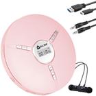 Leitor de CD portátil KLIM Discman com bateria embutida rosa