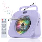 Leitor de CD WSJSYH YR-Q800 Bluetooth com alto-falantes HiFi roxo