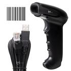 Leitor de Código de Barras Qr Codes 1D e 2D Scanner Alta precisão Com Fio Usb - Midio