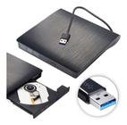 Leitor e Gravador de CD e DVD Externo para Notebook Pc 5Gbps Usb 3.0 Slim