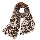 Lenço de espessamento de outono/inverno, senhoras faux cashmere leopardo