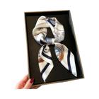 Lenço de Seda Luxo Feminino - Hijab, Bandana e Envoltório de Cetim