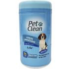 Lenço Umedecido Com Aloe Vera Para Cachorro Limpeza Higiene Sem Álcool Pet Clean Macho