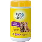 Lenço Umedecido Filhote Cachorro Gato PET Clean 75 Unidades