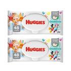 Lenço Umedecido Huggies Kit 2x48 Suave Delicado One & Done