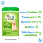 Lenço Umedecido para Cachorro e Gato Pet Clean - PETCLEAN