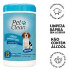 Lenço Umedecido Para Cachorro E Gato Pet Clean - Sem Álcool