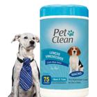 Lenço Umedecido PetClean Cachorro Gato Cães Pet Limpeza Prática - Pet Clean