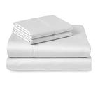 Lençóis 100% algodão para queen size bed white, 400 thread count long staple Penteado Algodão, Sateen Cooling Sheets Queen, 15 Inch Deep Pocket Queen Sheets Set (White Cotton Bed Sheets Queen) - Pizuna