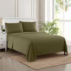 Lençóis de cama Sweet Home Collection King Size Olive 1800TC