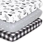 Lençóis Elásticos para Playard The Peanutshell Woodland - Pacote com 3