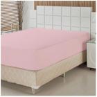 Lençol avulso queen size casal com elástico 1,58 x 1,98 x 30 várias cores ótima qualidade pousada pensão-rosa