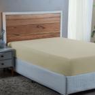 Lençol Cama Box Queen Size Avulso 100% Algodão com Elástico Liso Percal 300 Fios