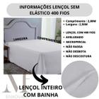 Lençol Cama Super King Size 400 Fios Hotel Pousada Fazenda Sem Elástico Avulso