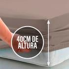 Lençol Casal 40cm de altura Avulso c/ Elástico na Volta Toda Percal Flex 400 Fios Macio