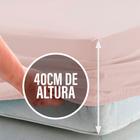 Lençol Casal 40cm de Altura C/ Elástico Percal 200 Fios 100% Algodão