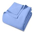 Lencol casal avulso com elastico para cama box e comum 100% algodão percal 180 fios cor: azul