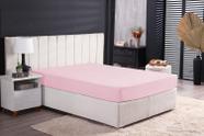 Lencol casal avulso com elastico para cama box e comum 100% algodão percal 200 fios cor: rosa