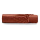 Lençol com Elástico Solteiro Altenburg Blend Plush Marrom Telha